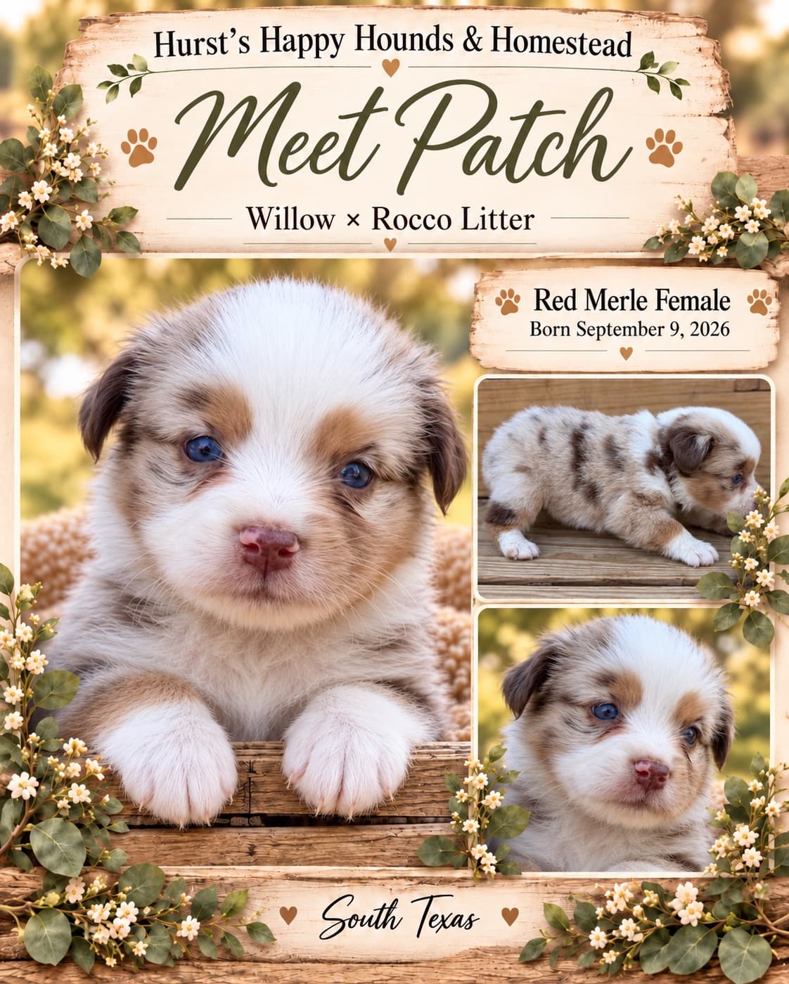 Patch puppy photo